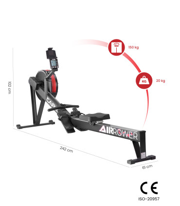 Rudergerät - CARE - AIR ROWER Connected