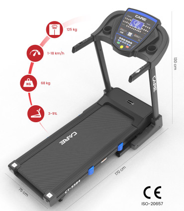 Vernetztes Laufband CARE - CT-5584-3 - 18km/h - Kinomap - FBA-DE