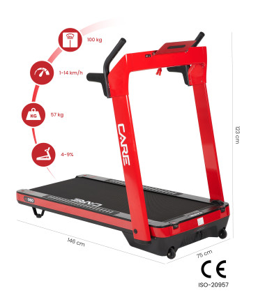 Vernetztes Laufband - 14km/h - CARE - CT-960 - KINOMAP