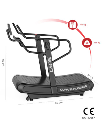 Gekrümmtes Laufband - CURVE RUNNER - CARE - verbunden