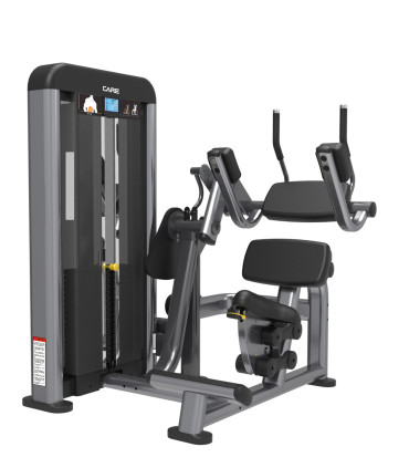 Bauchmuskel-Maschine - CARE - Sitzende Crunch-Presse mit geführter Last