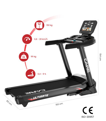 Laufband - CARE - ULTIMATE - 20 km/h neigbar und vernetzt
