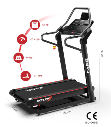 Laufband - CARE - SKYLINK - 13 km/h und Neigung 40%