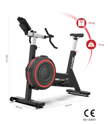 Pack Gamme AERO Premium - CARE - Rudergerät, Fahrrad & Ski Trainer mit Luftwiderstand
