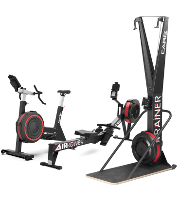 Pack Gamme AERO Premium - CARE - Rudergerät, Fahrrad & Ski Trainer mit Luftwiderstand