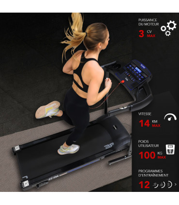 Vernetztes Laufband - 14km/h - CARE - CT-734-2 FBA - KINOMAP