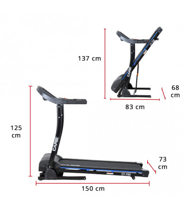 Vernetztes Laufband - 16km/h - CARE -FBA- CT-705-2 - KINOMAP