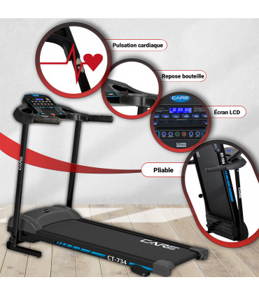 Vernetztes Laufband - 14km/h - CARE - CT-734-2 FBA-DE - KINOMAP