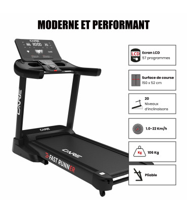 Vernetztes Laufband 22 km/h -FBA-DE - CARE - Fast Runner SP