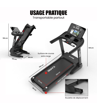 Vernetztes Laufband 22 km/h -FBA-DE - CARE - Fast Runner SP