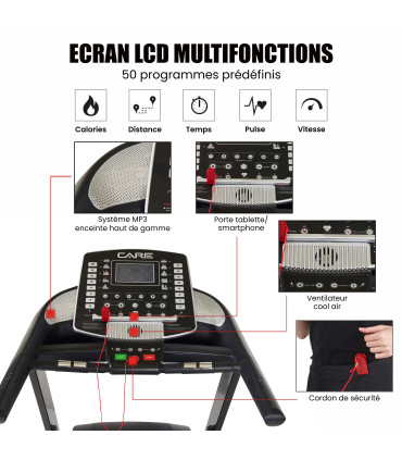 Vernetztes Laufband - 22km/h - CARE - FAST RUNNER - KINOMAP