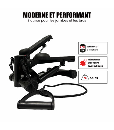 Mini-Stepper mit Zähler und Widerstandsbändern - CARE - SM-842