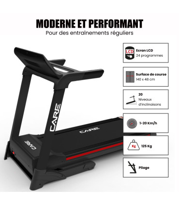 Vernetztes Laufband - 20km/h - CARE -FBA CT-750 - KINOMAP