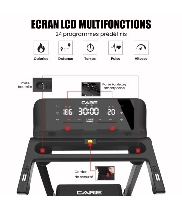 Vernetztes Laufband - 20km/h - CARE -FBA CT-750 - KINOMAP