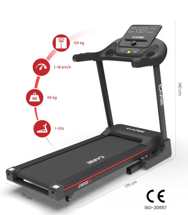 Vernetztes Laufband - 18km/h - CARE - CROSSER - KINOMAP
