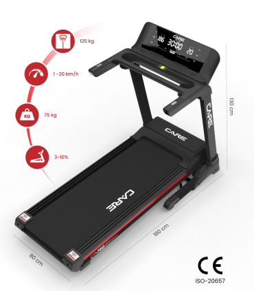 Vernetztes Laufband - 20km/h - CARE - CT-750 - KINOMAP