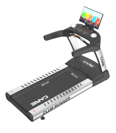 Professionelles Laufband - 25km/h - CARE - CLUB RUNNER TFT-Bildschirm